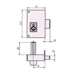CERRADURA SOBREPONER 156C...